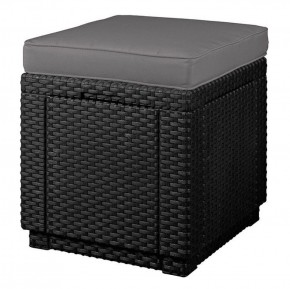 Пуфик Куб с подушкой (Cube with cushion) графит - прохладный серый в Тарко-Сале - tarko-sale.ok-mebel.com | фото 1