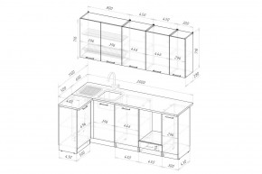 ШЕЛЛИ Кухонный гарнитур Прайм 400 (1100*2000 мм) в Тарко-Сале - tarko-sale.ok-mebel.com | фото 2