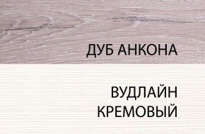 Шкаф 1D, OLIVIA, цвет вудлайн крем/дуб анкона в Тарко-Сале - tarko-sale.ok-mebel.com | фото 3