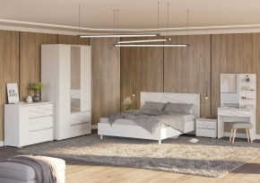 АДЕЛИНА Шкаф 3-х дверный с 2-мя ящ (белый рамух) в Тарко-Сале - tarko-sale.ok-mebel.com | фото 3