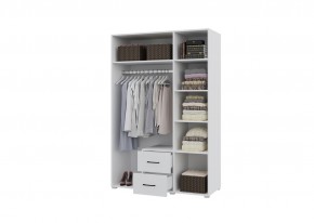 Шкаф 3-х створчатый с ящиками VICTOR (Белый) в Тарко-Сале - tarko-sale.ok-mebel.com | фото 2