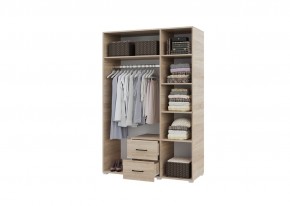 Шкаф 3-х створчатый с ящиками VICTOR (Сонома-Белый) в Тарко-Сале - tarko-sale.ok-mebel.com | фото 2