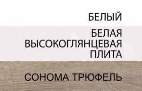 Шкаф 3D/TYP 22A, LINATE ,цвет белый/сонома трюфель в Тарко-Сале - tarko-sale.ok-mebel.com | фото 3