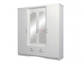 Шкаф 4-х дверный для одежды и белья Ольга-10 МДФ в Тарко-Сале - tarko-sale.ok-mebel.com | фото