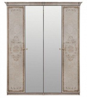 Шкаф 4-х створчатый (1+2+1) с Зеркалом "Патрисия" (крем) в Тарко-Сале - tarko-sale.ok-mebel.com | фото 1