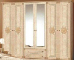 Шкаф 6-и дверный с зеркалами (02.146) Рома (беж) в Тарко-Сале - tarko-sale.ok-mebel.com | фото