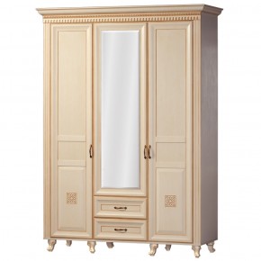 Шкаф для одежды 3-х дверный №470 Марлен Кремовый белый в Тарко-Сале - tarko-sale.ok-mebel.com | фото