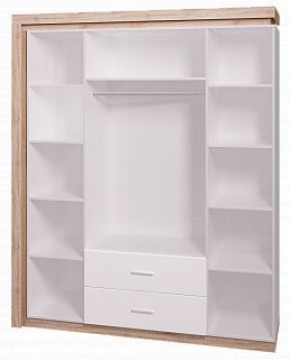 Шкаф для одежды с ящиками 4-х створчатый с зеркалом Люмен 16 в Тарко-Сале - tarko-sale.ok-mebel.com | фото 2