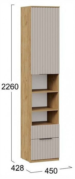 Шкаф комбинированный Хилтон Исп. 2 в Тарко-Сале - tarko-sale.ok-mebel.com | фото 4
