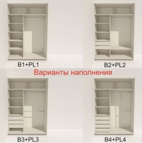 Шкаф-купе 1400 серии SOFT D8+D2+B2+PL4 (2 ящика+F обр.штанга) профиль «Графит» в Тарко-Сале - tarko-sale.ok-mebel.com | фото 6