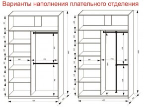 Шкаф-купе 1400 серии SOFT D8+D2+B2+PL4 (2 ящика+F обр.штанга) профиль «Графит» в Тарко-Сале - tarko-sale.ok-mebel.com | фото 7