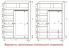 Шкаф-купе 1600 серии SOFT D1+D3+B2+PL1 (2 ящика+1штанга) профиль «Графит» в Тарко-Сале - tarko-sale.ok-mebel.com | фото 6