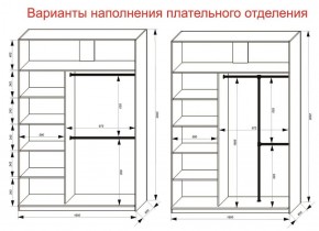 Шкаф-купе 1600 серии SOFT D6+D6+B2+PL3 (2 ящика+2штанги) профиль «Капучино» в Тарко-Сале - tarko-sale.ok-mebel.com | фото 7