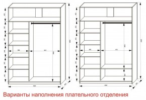 Шкаф-купе 1600 серии SOFT D6+D6+B2+PL3 (2 ящика+2штанги) профиль «Капучино» в Тарко-Сале - tarko-sale.ok-mebel.com | фото 8