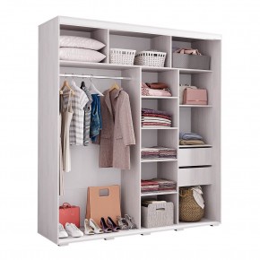 Шкаф-купе Крафт-6 1.6 м ШКК-06 (ясень белый) в Тарко-Сале - tarko-sale.ok-mebel.com | фото 2