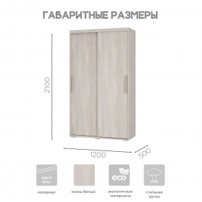 Шкаф-купе ШКК-11 (ясень белый) в Тарко-Сале - tarko-sale.ok-mebel.com | фото 7
