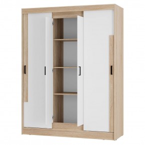 Шкаф-купе Смарт ШКК-06 (дуб сонома/белый) в Тарко-Сале - tarko-sale.ok-mebel.com | фото 3