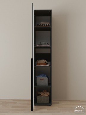 Шкаф Linnea MHR-1-2 2050х400х510 (Графит-М 11.1.25) в Тарко-Сале - tarko-sale.ok-mebel.com | фото 4