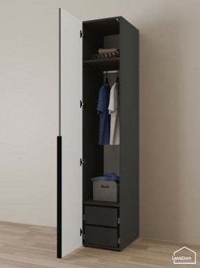 Шкаф Linnea MHR-1-3 2050х400х510 (Графит-М 11.1.25) в Тарко-Сале - tarko-sale.ok-mebel.com | фото 5