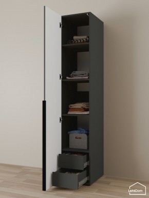 Шкаф Linnea MHR-1-4 2050х400х510 (Графит-М 11.1.25) в Тарко-Сале - tarko-sale.ok-mebel.com | фото 6