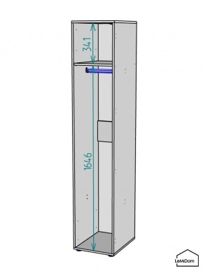 Шкаф Linnea MHR-1PO 2050х400х510 (Белый-М 11.1.1) в Тарко-Сале - tarko-sale.ok-mebel.com | фото 3