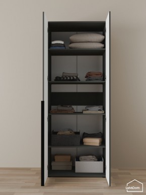 Шкаф Linnea MHR-2-2 2050х800х510 (Графит-М 11.1.25) в Тарко-Сале - tarko-sale.ok-mebel.com | фото 4