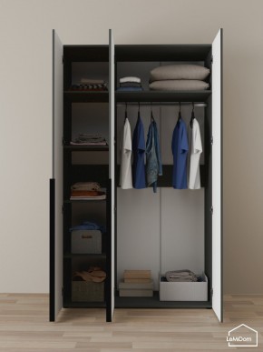 Шкаф Linnea MHR-3-1 2050х1200х510 (Графит-М 11.1.25) в Тарко-Сале - tarko-sale.ok-mebel.com | фото 4