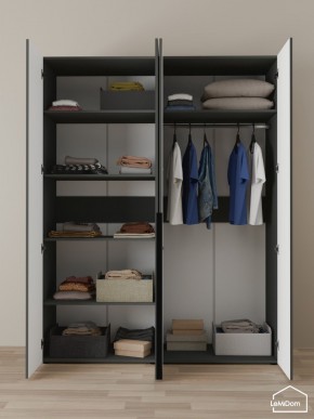 Шкаф Linnea MHR-4-1 2050х1600х510 (Графит-М 11.1.25) в Тарко-Сале - tarko-sale.ok-mebel.com | фото 4
