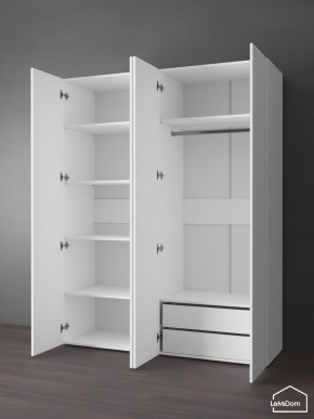 Шкаф Linnea MHR-4PO-2 2050х1600х510 (Белый-М 11.1.2) в Тарко-Сале - tarko-sale.ok-mebel.com | фото 5