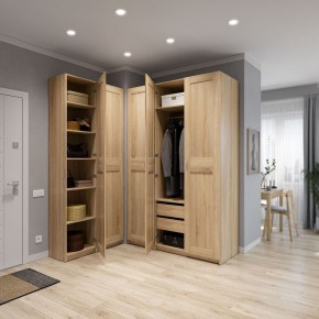 Шкаф МАКС двухдверный узкий, цвет Дуб Сонома в Тарко-Сале - tarko-sale.ok-mebel.com | фото 4