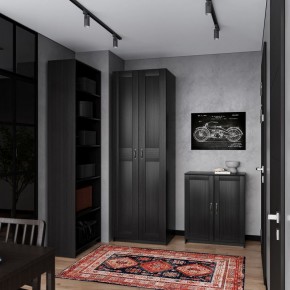 Шкаф МАКС двухдверный узкий, цвет Дуб Венге в Тарко-Сале - tarko-sale.ok-mebel.com | фото 4