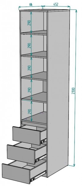 Шкаф Мальта H161 в Тарко-Сале - tarko-sale.ok-mebel.com | фото 2