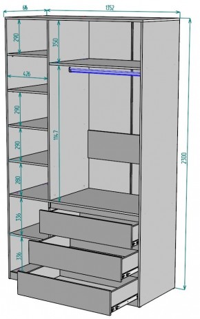 Шкаф Мальта H208 в Тарко-Сале - tarko-sale.ok-mebel.com | фото 2