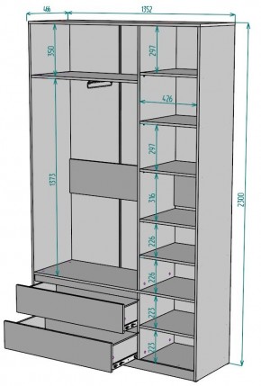 Шкаф Мальта H213 в Тарко-Сале - tarko-sale.ok-mebel.com | фото 2