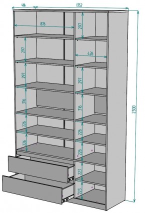 Шкаф Мальта H215 в Тарко-Сале - tarko-sale.ok-mebel.com | фото 2