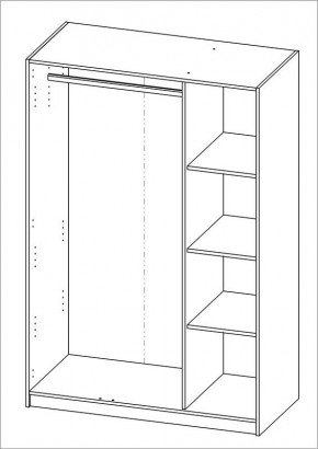 Шкаф ОРИОН трехдверный, цвет Дуб Венге в Тарко-Сале - tarko-sale.ok-mebel.com | фото 3