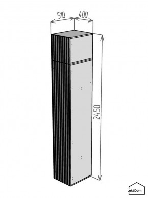 Шкаф с антресолью Linnea MHR-1A-1 2450х400х510 (Белый-М 11.1.2) в Тарко-Сале - tarko-sale.ok-mebel.com | фото 2