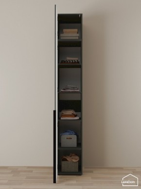 Шкаф с антресолью Linnea MHR-1A-2 2450х400х510 (Графит-М 11.1.25) в Тарко-Сале - tarko-sale.ok-mebel.com | фото 4