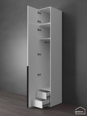 Шкаф с антресолью Linnea MHR-1A-3 2450х400х510 (Белый-М 11.1.2) в Тарко-Сале - tarko-sale.ok-mebel.com | фото 6