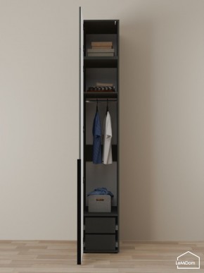 Шкаф с антресолью Linnea MHR-1A-3 2450х400х510 (Графит-М 11.1.25) в Тарко-Сале - tarko-sale.ok-mebel.com | фото 6