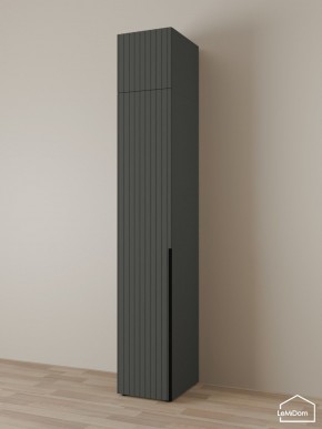 Шкаф с антресолью Linnea MHR-1A-4 2450х400х510 (Графит-М 11.1.25) в Тарко-Сале - tarko-sale.ok-mebel.com | фото
