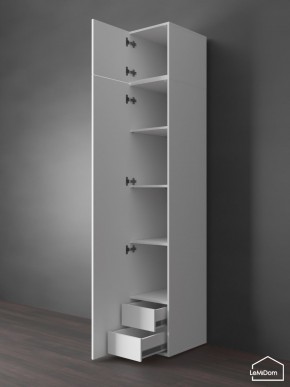 Шкаф с антресолью Linnea MHR-1POA-4 2450х400х510 (Белый-М 11.1.1) в Тарко-Сале - tarko-sale.ok-mebel.com | фото 5