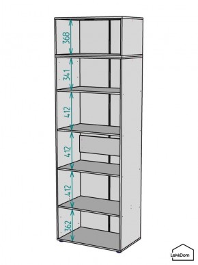 Шкаф с антресолью Linnea MHR-2A-2 2450х800х510 (Белый-М 11.1.2) в Тарко-Сале - tarko-sale.ok-mebel.com | фото 3