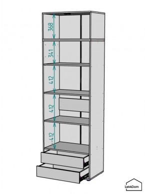 Шкаф с антресолью Linnea MHR-2A-4 2450х800х510 (ДВ-М 11.1.25) в Тарко-Сале - tarko-sale.ok-mebel.com | фото 3