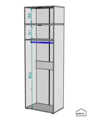 Шкаф с антресолью Linnea MHR-2POA-1 2450х800х510 (Белый-М 11.1.2) в Тарко-Сале - tarko-sale.ok-mebel.com | фото 3