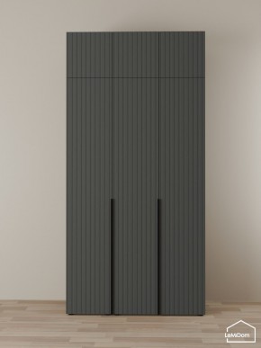 Шкаф с антресолью Linnea MHR-3A-2 2450х1200х510 (Графит-М 11.1.25) в Тарко-Сале - tarko-sale.ok-mebel.com | фото