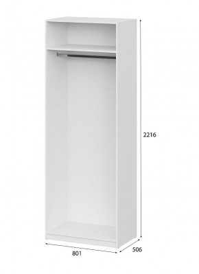 Шкаф ШК-5 (800) Белый текстурный в Тарко-Сале - tarko-sale.ok-mebel.com | фото 4