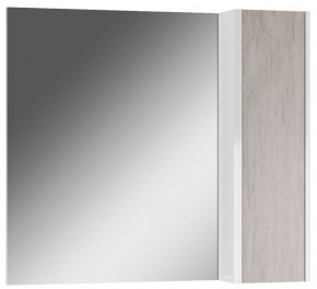 Шкаф-зеркало Uno 80 Дуб серый левый/правый Домино (DU1504HZ) в Тарко-Сале - tarko-sale.ok-mebel.com | фото