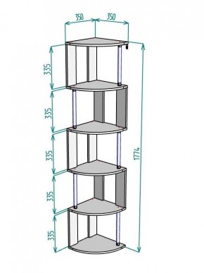 Стеллаж Maria S113-MA (Белый) в Тарко-Сале - tarko-sale.ok-mebel.com | фото 3