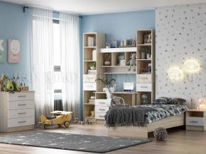 МАРТИНА Стеллаж с ящиками (Белый глянец/дуб сонома) в Тарко-Сале - tarko-sale.ok-mebel.com | фото 3